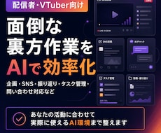 配信者・VTuber向けAI活用環境を構築します イメージ1
