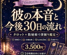 彼の本音と今後30日の流れを深掘り鑑定します イメージ1