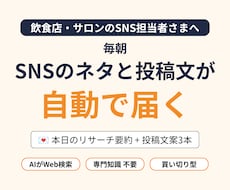 AIが毎朝SNSのネタと投稿文を自動でお届けします イメージ1