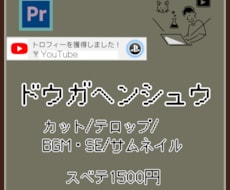 長い動画編集も一律3000円で承ります イメージ1