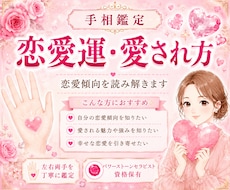 24h納品＊手相から恋愛運・今後の恋愛を鑑定します イメージ1