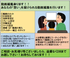 動画編集＋サポート付で承ります イメージ1