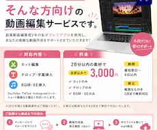 動画編集！簡単作業承ります イメージ1
