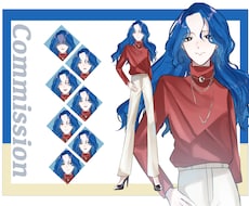 表情差分5種込！立ち絵制作いたします イメージ1