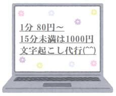 1分80円～　文字起こし承ります イメージ1