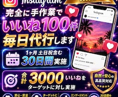 インスタのいいね|30日間100件毎日代行します ツールの使用なし！完全で作業で合計3000いいね