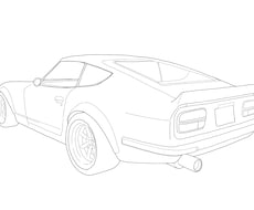 クルマのイラスト線画描きます イメージ1