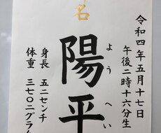 命名書書きます！ます イメージ1