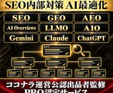 SEO内部対策・施策案・改善修正指示書を納品します SEO対策／AI検索最適化／AIO／LLMO／AEO／GEO