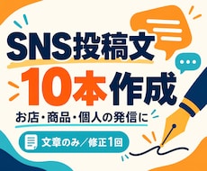 SNS投稿文を10本作成します イメージ1