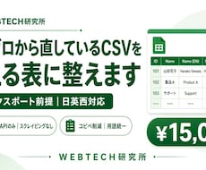 毎回ゼロから直しているCSVを使える表に整えます イメージ1