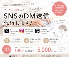 X・インスタ・ThreadsのDM送信します イメージ1