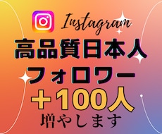 インスタ日本人フォロワー100人増やします イメージ1
