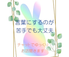 電話が苦手な方へ。チャットで30分お悩み聞きます イメージ1