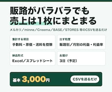 複数販路の売上管理・集計を代行します イメージ1