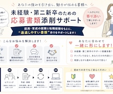 未経験・第二新卒歓迎！書類〜面接までサポートします イメージ1