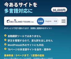 今あるサイトを多言語対応にします イメージ1