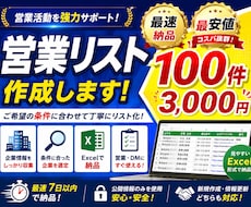 7日以内に企業リスト・営業リストを作成します イメージ1