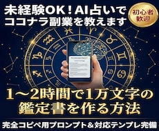 未経験OK！AIを活用した占い副業の始め方教えます イメージ1