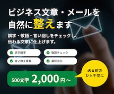 ビジネス文章・メールを自然に整えます イメージ1