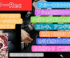 エレキ アコギの生演奏データお渡しします 個性のあるフレーズや歌うようなフレーズなど対応可能です