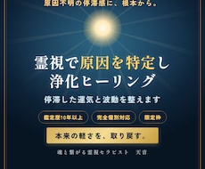 原因不明の停滞感を霊視で特定し浄化ヒーリングします 鑑定歴10年◎霊視で原因を特定し浄化と波動調整で好転へ◎