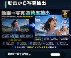 動画から写真を高精度で抽出します 動画から1コマを写真として高画質に切り出します