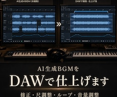 AI生成したBGMをDAWで修正・仕上げます 不自然な終わり・尺・ループを使いやすい音源に整えます