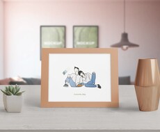 ゆるーいイラストプレゼントします SNSやインテリアにいかがですか？