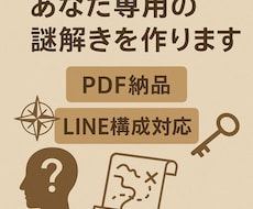 初心者歓迎！オーダーメイドの謎解きを制作します イメージ1