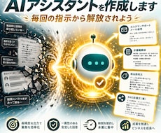 あなた専用のAIアシスタントを作成します 毎回の指示が不要に！目的特化のAIが手に入ります