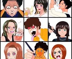 ワンピース風似顔絵やSNSのアイコン描きます イメージ1