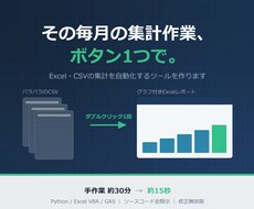 Excel・CSV集計を自動化するツール作ります イメージ1
