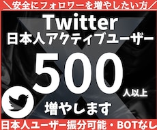 Twitter 日本人フォロワー500人増加します イメージ1