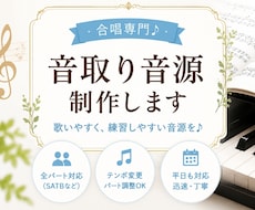 合唱曲の音取り・練習用音源を制作します イメージ1