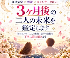 気になる彼の気持ちと相性と恋の進展時期を鑑定します イメージ1