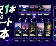 長尺動画からショートを5本切り出します イメージ1