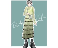 女の子の立ち絵＋イメージコーデ考えます イメージ1