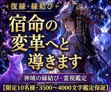 復縁縁結び◆白狐の霊視で【宿命の変革】へと導きます 白狐の霊力で絶望から望む未来へ導く◆圧巻4千字の本格霊視