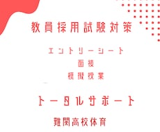 教員採用試験のES&面接対策致、アドバイスします イメージ1