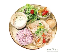 透明水彩であたたかみのある食べ物のイラスト描きます メニュー パッケージ  等 お気軽にご相談ください。