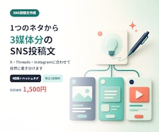 3媒体向けのSNS投稿文を作成します イメージ1