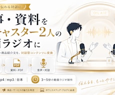 記事・資料をAIキャスター2人の動画ラジオにします 5分増量中⚠️絶対にどれかのオプションを選んでください‼️