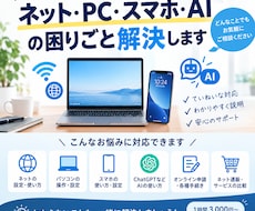 ネット・PC・AIの困りごと解決します イメージ1