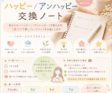 あなたのハッピー/アンハッピー交換ノートします どんな自分もそっと受け止める、やさしい交換ノート