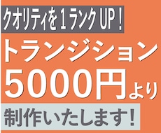 動画の1ランクUP！高品質トランジション制作ます イメージ1