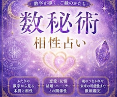 数秘術をもとに相性を占います イメージ1