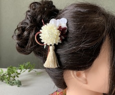 オーダーメイドでお子様用ヘアクリップを創ります 七五三、結婚式の参列、ママとおそろいのヘアクリップ