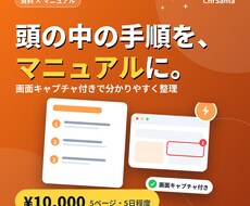 業務マニュアル・手順書を作成します 画面キャプチャ付きで分かりやすく整理