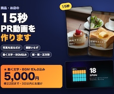 商品・お店のPR動画を15秒で作ります イメージ1